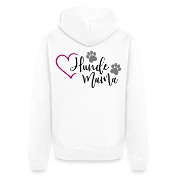 Hund Hunde Mama  - Unisex Premium Bio Zip Hoodie - Weiß - Hinten - Thijin (182cm)