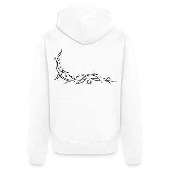 Tribal with stars - Unisex Premium Organic Zip Hoodie - white - Back - Thijin (182cm)