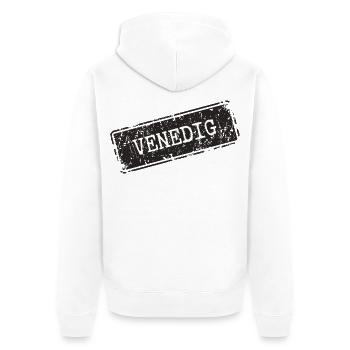 Venice style illustration on clothes - Unisex Premium Organic Zip Hoodie - white - Back - Thijin (182cm)