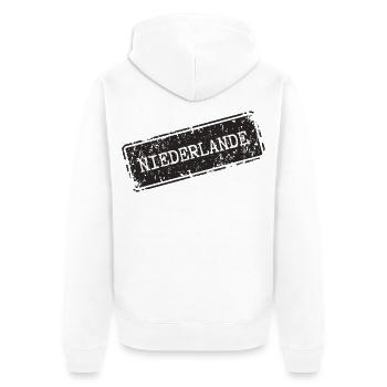Motif de voyage aux Pays-Bas - Veste à capuche bio Premium Unisexe - blanc - Dos - Thijin (182cm)