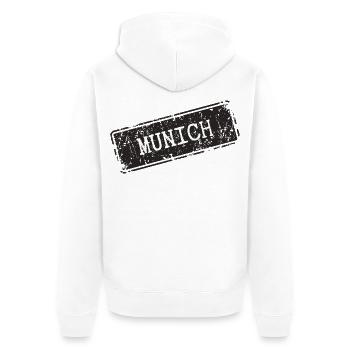 Munich - Veste à capuche bio Premium Unisexe - blanc - Dos - Thijin (182cm)