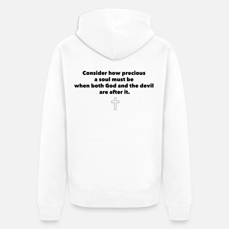 Considérez comment - Veste à capuche bio Premium Unisexe - blanc