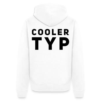 So sieht ein cooler Typ aus - Unisex Premium Bio Zip Hoodie - Weiß - Hinten - Thijin (182cm)