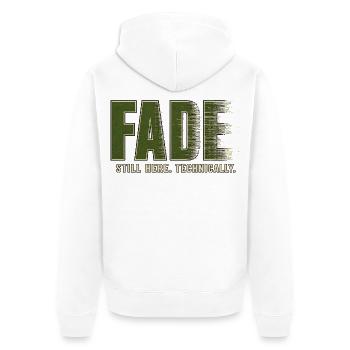 FONDU – Je suis toujours là. Techniquement - Veste à capuche bio Premium Unisexe - blanc - Dos - Thijin (182cm)