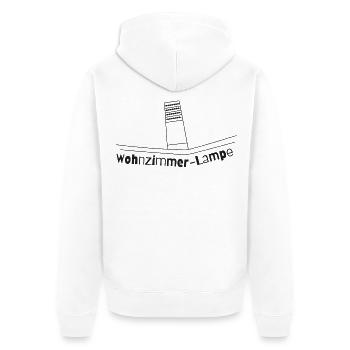 Wohnzimmer-Lampe (dark) - Unisex Premium Bio Zip Hoodie - Weiß - Hinten - Thijin (182cm)