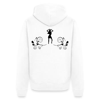 Danseuse aux fleurs - Veste à capuche bio Premium Unisexe - blanc - Dos - Thijin (182cm)