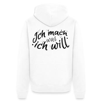 Lustiger Spruch - Unisex Premium Bio Zip Hoodie - Weiß - Hinten - Thijin (182cm)