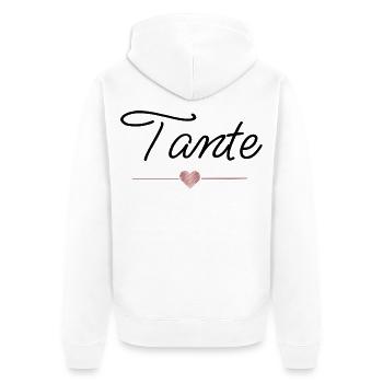 Tante Cœur Cadeau Personne Préférée de la Famille - Veste à capuche bio Premium Unisexe - blanc - Dos - Thijin (182cm)