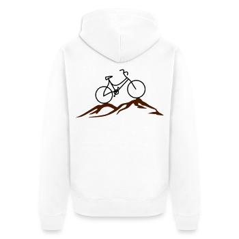 Le vélo de montagne - Veste à capuche bio Premium Unisexe - blanc - Dos - Thijin (182cm)