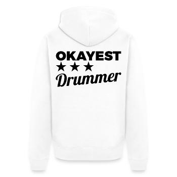 Drôle de batteur - Veste à capuche bio Premium Unisexe - blanc - Dos - Thijin (182cm)