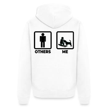 Ich als Tierarzt - Unisex Premium Bio Zip Hoodie - Weiß - Hinten - Thijin (182cm)