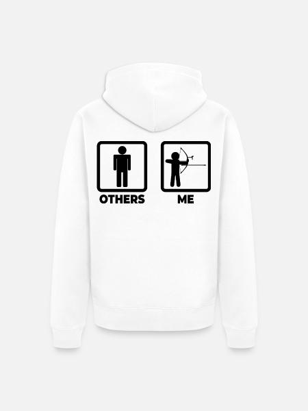 Funny archer - Unisex Premium Organic Zip Hoodie - white