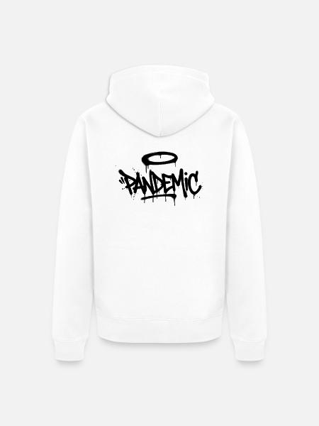 Pandemic Graffiti Halo - Unisex Premium Bio Zip Hoodie - Weiß