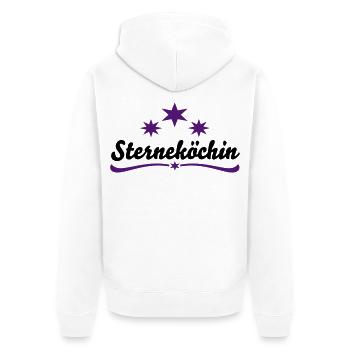 Köchin - Unisex Premium Bio Zip Hoodie - Weiß - Hinten - Thijin (182cm)