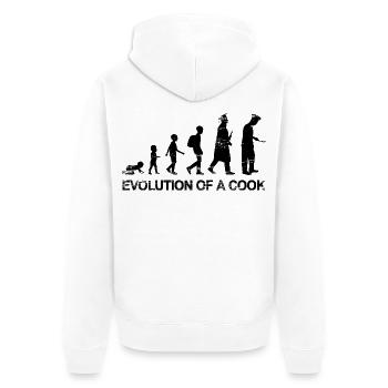 Chef Evolution - Unisex Premium Organic Zip Hoodie - white - Back - Thijin (182cm)