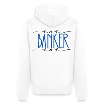 Banquier Fier Maman Mignon Cadeau - Veste à capuche bio Premium Unisexe - blanc - Dos - Thijin (182cm)