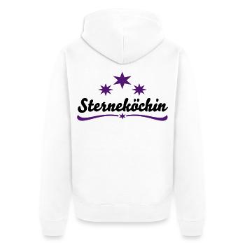 Cooking apron star chef - Unisex Premium Organic Zip Hoodie - white - Back - Thijin (182cm)
