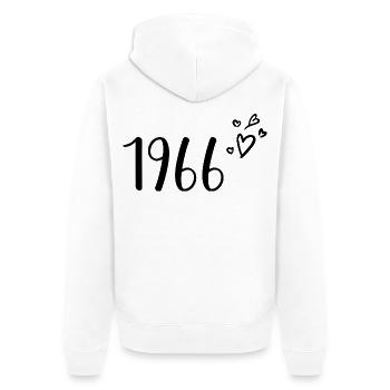 1966 - Veste à capuche bio Premium Unisexe - blanc - Dos - Thijin (182cm)