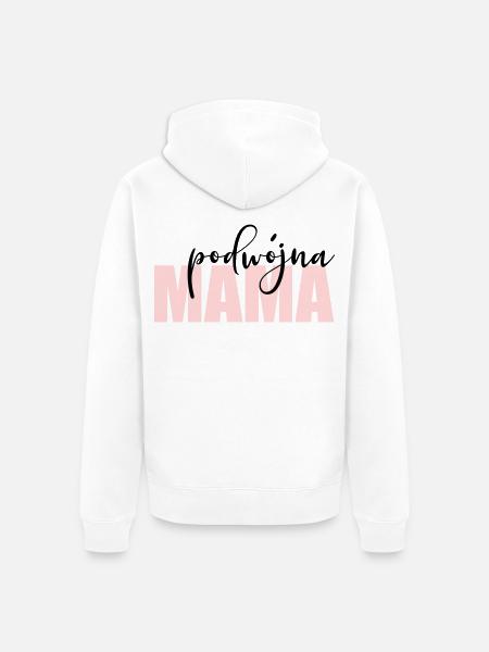 Polnische Mutter von zwei Kindern - Unisex Premium Bio Zip Hoodie - Weiß