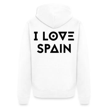 I LOVE SPAIN - Unisex Premium Organic Zip Hoodie - white - Back - Thijin (182cm)