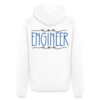 Engineer Proud Mom Cute Gift - Unisex Premium Organic Zip Hoodie - white - Back - Thijin (182cm)