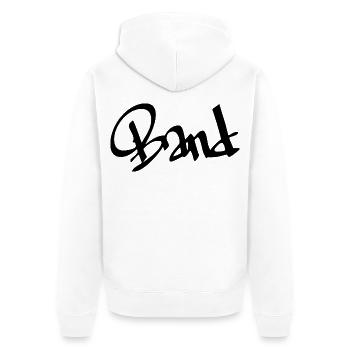 Band - Unisex Premium Bio Zip Hoodie - Weiß - Hinten - Thijin (182cm)