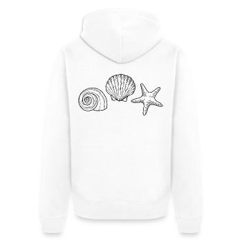 Coquillage, Étoile De Mer, Escargot - Veste à capuche bio Premium Unisexe - blanc - Dos - Thijin (182cm)