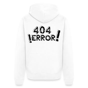 Erreur 404 - Veste à capuche bio Premium Unisexe - blanc - Dos - Thijin (182cm)