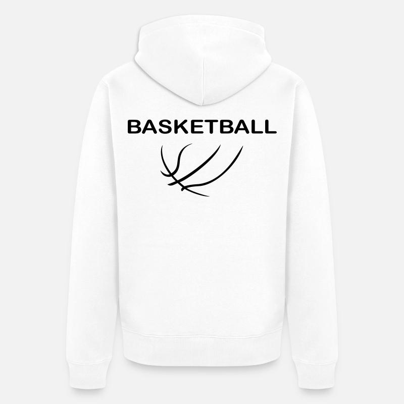 Basketball - Unisex Premium Bio Zip Hoodie - Weiß