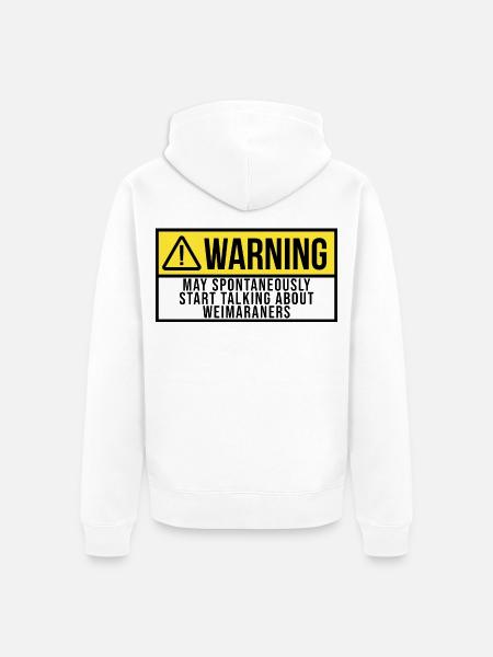 Start Talking About Weimaraner - Unisex Premium Organic Zip Hoodie - white