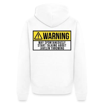 Speer - Unisex Premium Bio Zip Hoodie - Weiß - Hinten - Thijin (182cm)