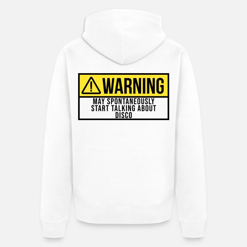 discothèque - Veste à capuche bio Premium Unisexe - blanc