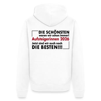 De beaux espoirs 2026 - Veste à capuche bio Premium Unisexe - blanc - Dos - Thijin (182cm)