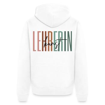 Lehrerin Kunst Kunstlehrerin Schule Geschenk - Unisex Premium Bio Zip Hoodie - Weiß - Hinten - Thijin (182cm)