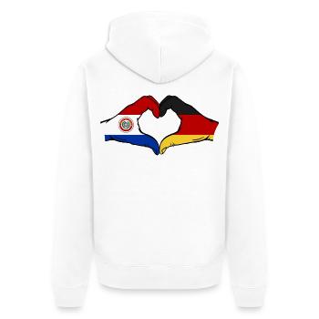 Drapeau du Paraguay Allemagne - Veste à capuche bio Premium Unisexe - blanc - Dos - Thijin (182cm)