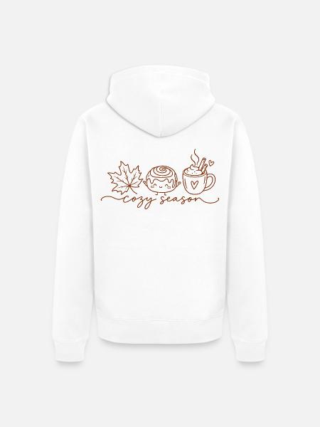 Cozy Season Autumn - Unisex Premium Bio Zip Hoodie - Weiß