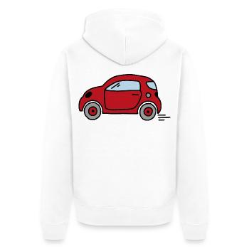 Voiture - Veste à capuche bio Premium Unisexe - blanc - Dos - Thijin (182cm)