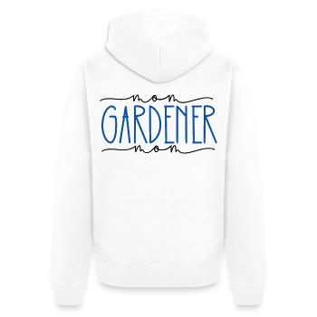 Jardinier Fier Maman Cadeau Mignon - Veste à capuche bio Premium Unisexe - blanc - Dos - Thijin (182cm)