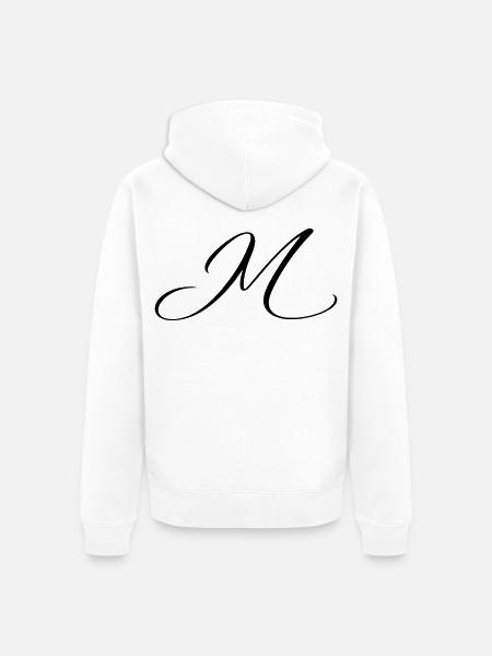 Name mit Anfangsbuchstabe M Mia Matteo - Unisex Premium Bio Zip Hoodie - Weiß