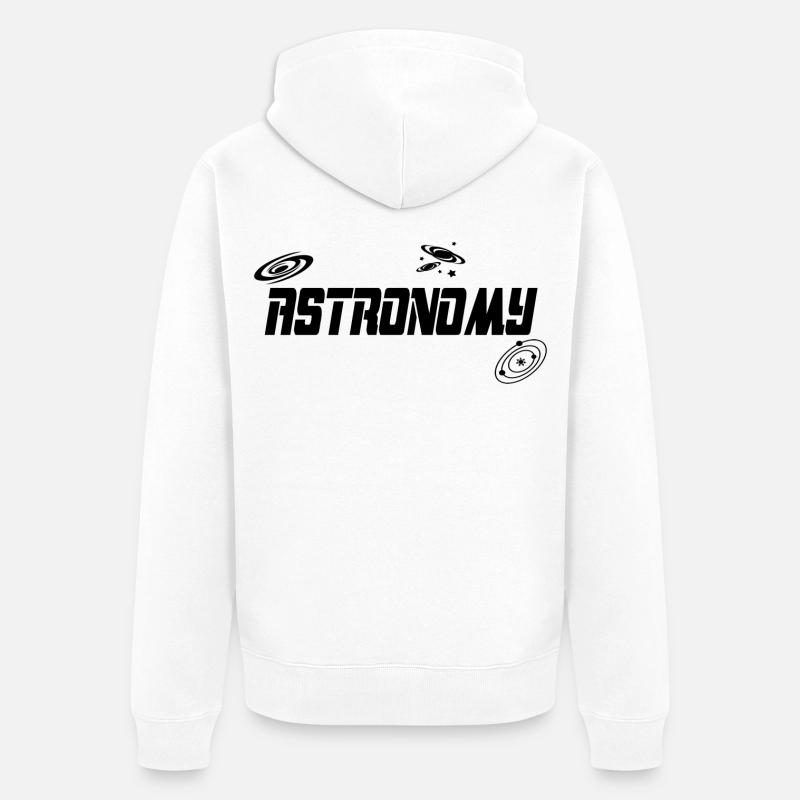 Astronomie - Veste à capuche bio Premium Unisexe - blanc