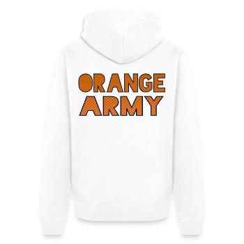 La légion orange pour les vrais fans des Pays-Bas * - Veste à capuche bio Premium Unisexe - blanc - Dos - Thijin (182cm)