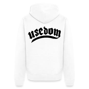 Chemise de l’île d’Usedom - Veste à capuche bio Premium Unisexe - blanc - Dos - Thijin (182cm)