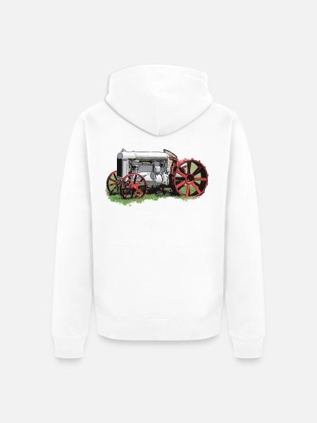Traktor Fordson Model F - Unisex Premium Bio Zip Hoodie - Weiß