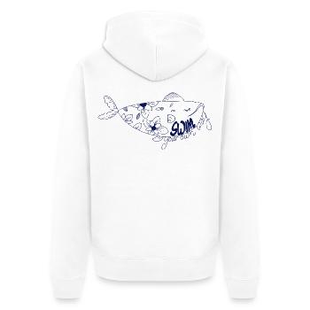Swim Your Own Way - Unisex Premium Organic Zip Hoodie - white - Back - Thijin (182cm)