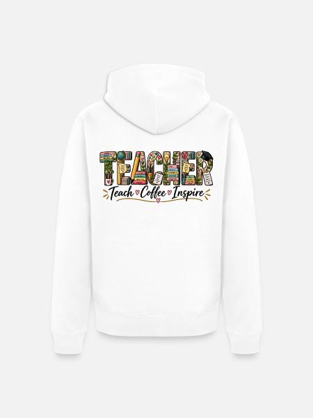 Lehrer - Unisex Premium Bio Zip Hoodie - Weiß