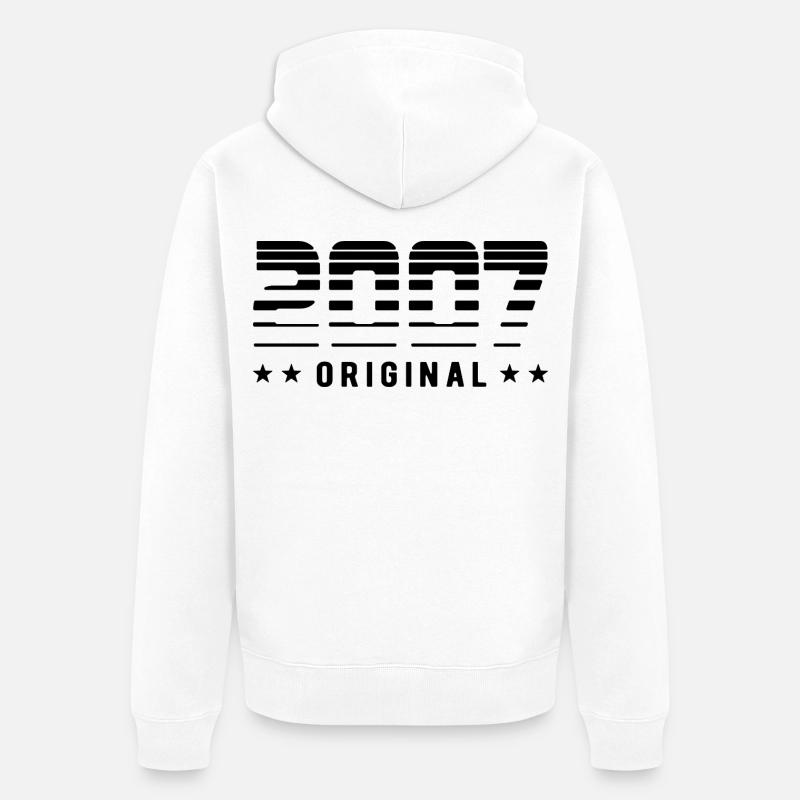Édition limitée originale 2007 - Anniversaire - Veste à capuche bio Premium Unisexe - blanc
