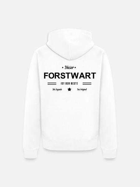 Bester Forstwart - Unisex Premium Bio Zip Hoodie - Weiß