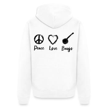 Banjo Amour - Veste à capuche bio Premium Unisexe - blanc - Dos - Thijin (182cm)
