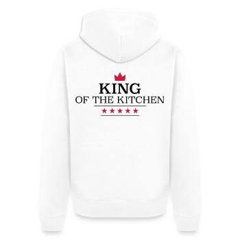 Fun gifts for men who love to cook - Unisex Premium Organic Zip Hoodie - white - Back - Thijin (182cm)