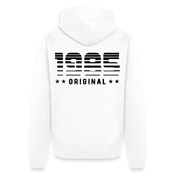 Original 1985 Édition Limitée - Anniversaire - Veste à capuche bio Premium Unisexe - blanc - Dos - Thijin (182cm)